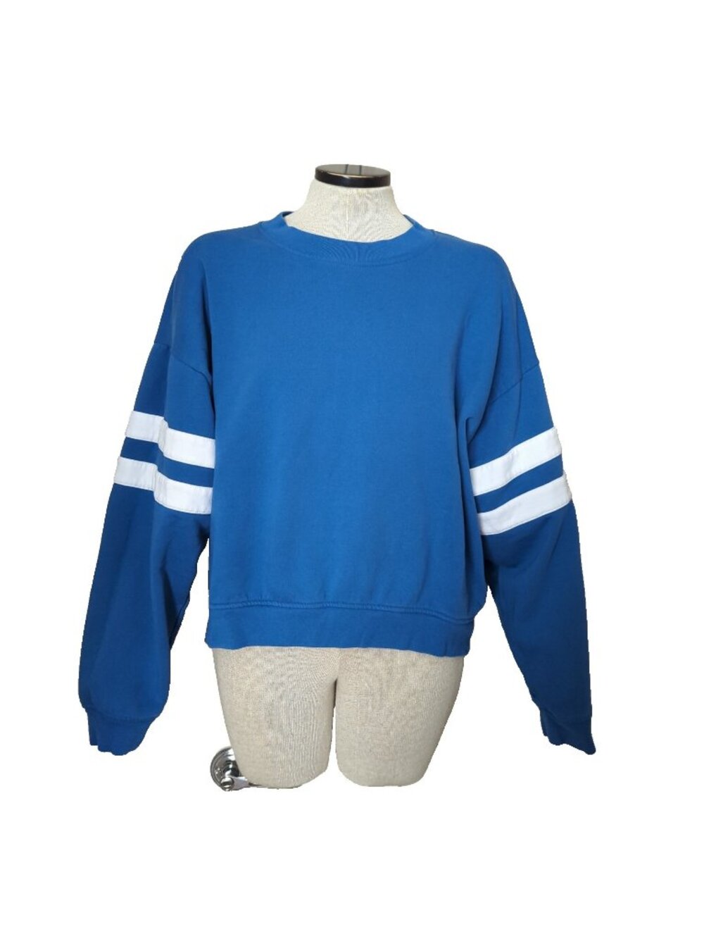 Madewell Crewneck Varsity Sweatshirt Size XLBlue White -lp111